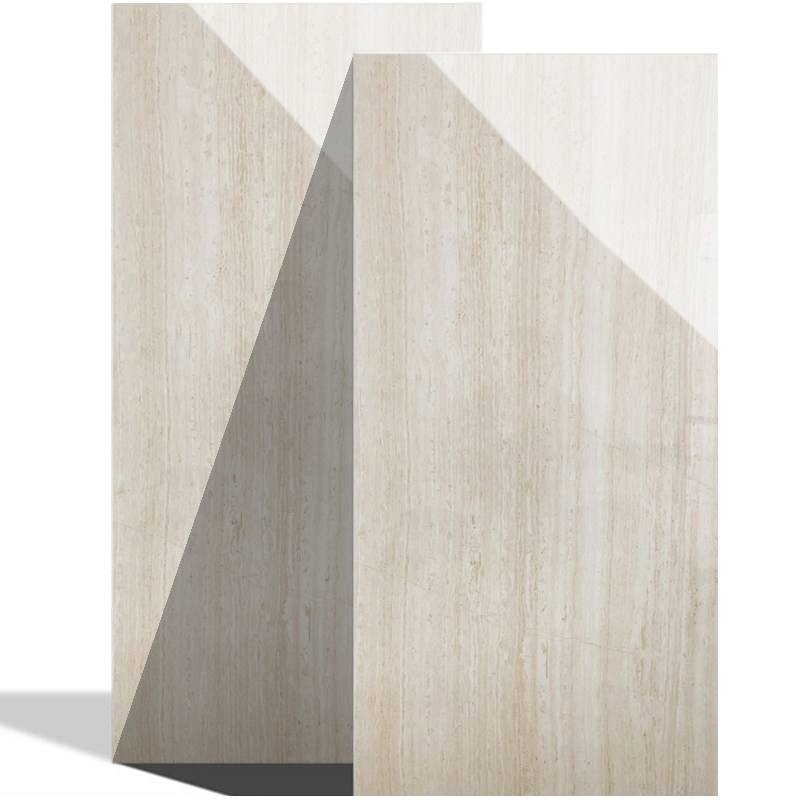 8mm轻质陶瓷薄板无需干挂直接铺贴室内墙砖线石纹亮面超薄瓷砖