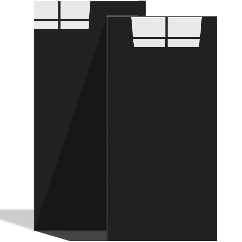 4.8mm纯黑色亮光釉面砖陶瓷薄板