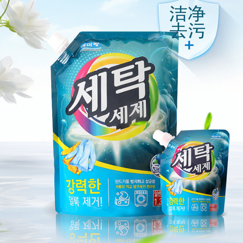 韩国品牌叶美朗除螨洗衣液(强力去污)1.3l低泡易漂洗