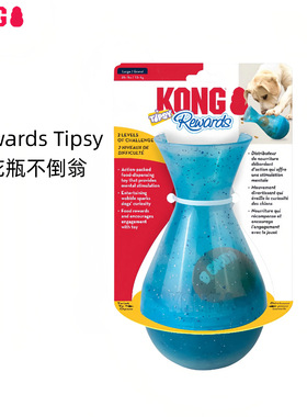 KONG狗狗玩具Rewards Tipsy花瓶不倒翁益智藏食丰容漏食球解闷