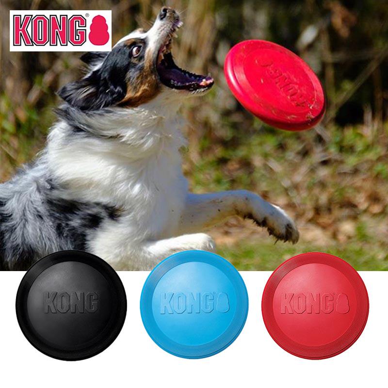 KONG宠物狗狗橡胶软飞盘金毛边牧幼犬互动巡回浮水啃咬大型犬玩具