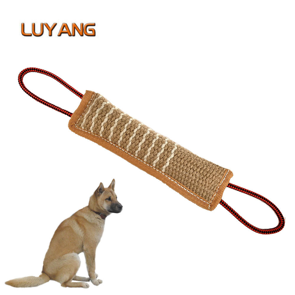 杜宾先生 猛犬狗玩具磨牙粗麻咬棒耐咬训犬棒大狗啃咬棒巡回互动