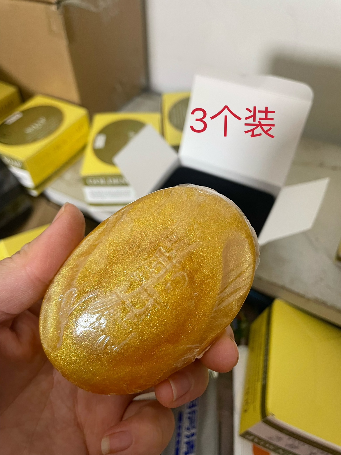 韩国黄金金箔皂美颜皂洁面皂美容精油皂香水润肤皂洗澡清洁3个装