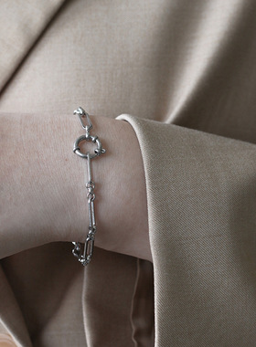 欧美风钛钢洗澡睡觉不用摘手链