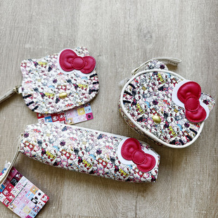 特惠日本正版sanrio凯蒂猫HelloKitty周年纪念卡包笔袋收纳包现货