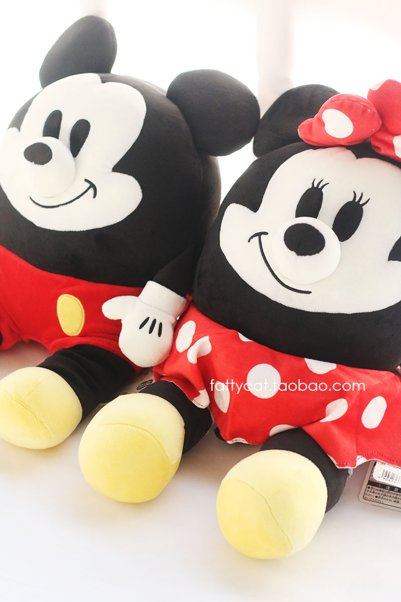 日本disney米奇米妮超柔公仔抱枕