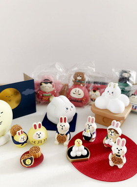 decole24中秋赏月装饰摆件磁力贴