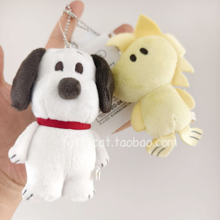 日本采购peanuts史努比snoopy小鸟塌克可爱毛绒小挂件包挂 现货