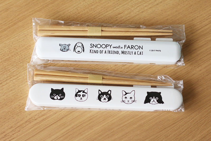 日本制snoopy史努比 猫咪天然木质筷子便携盒装环保日式 现货