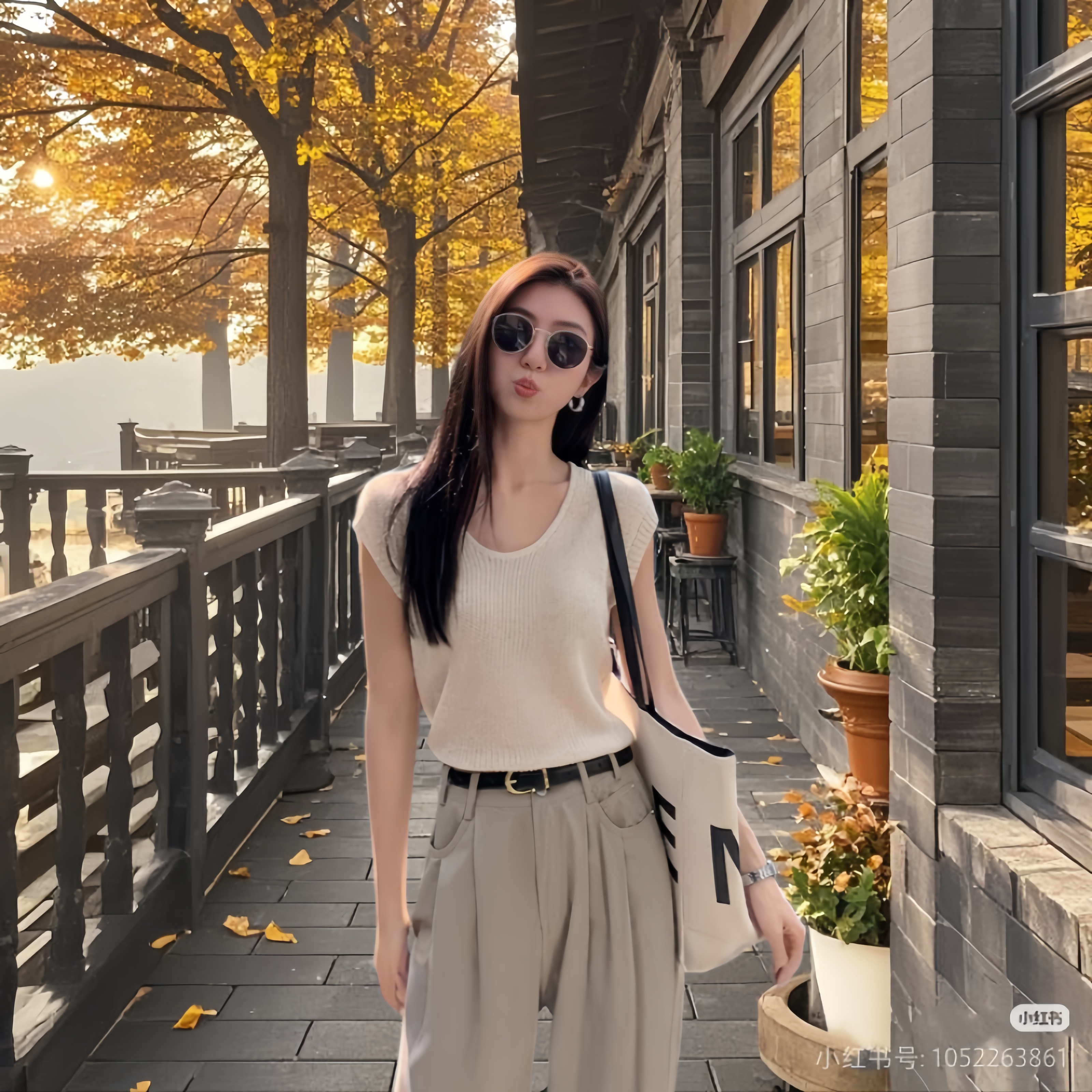 Gold｜轻奢老钱简约通勤｜清透柔软麻感圆领包袖针织衫女夏秋