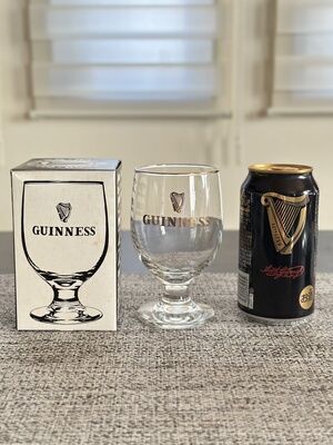 全新特价原装盒 日本进口GUINNESS健力士专用啤酒杯