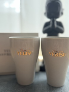 惠比寿 100 周纪念日本产陶瓷对杯啤酒杯水杯玻璃杯