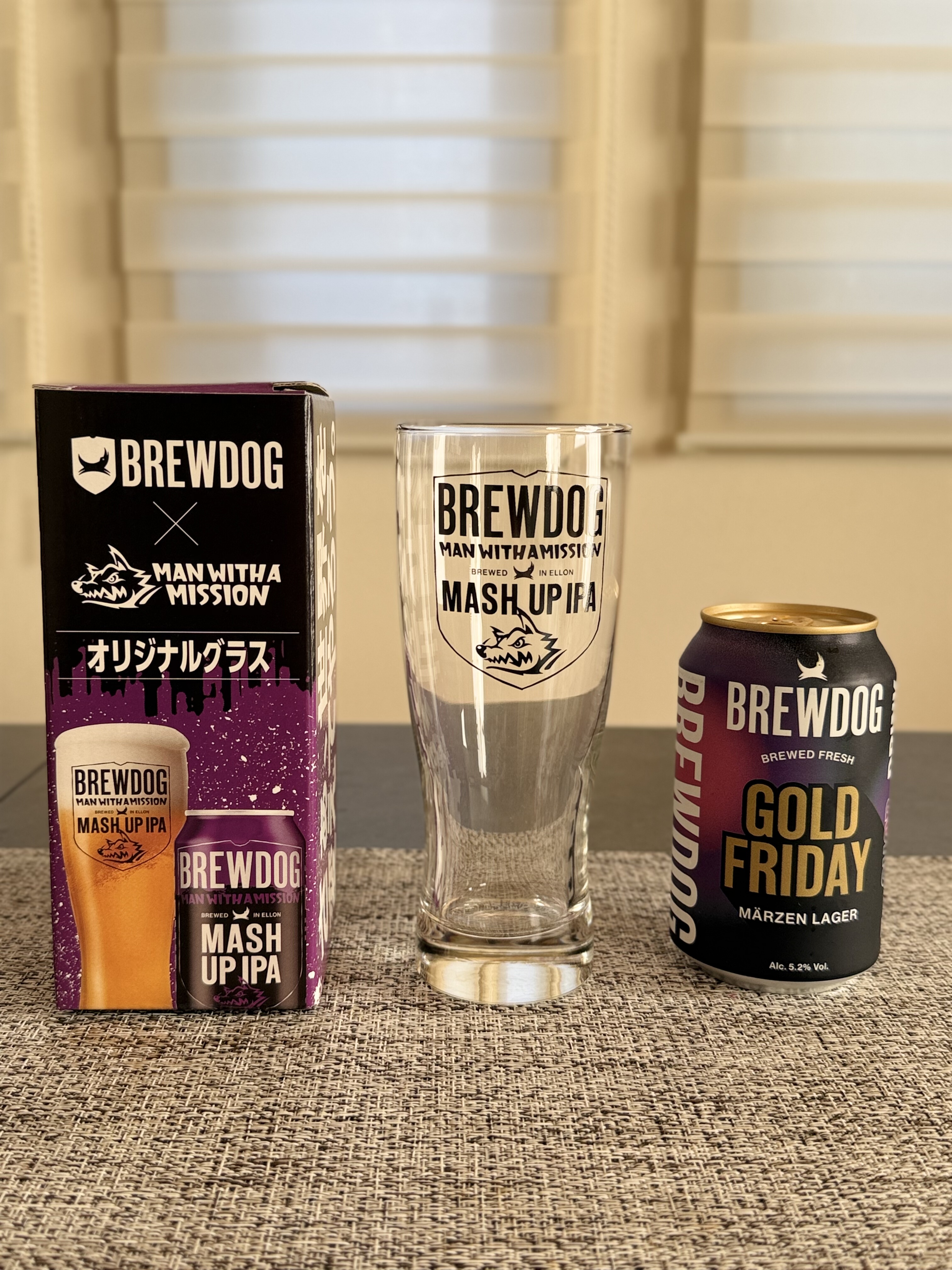 新带原装盒BREWDOG x MAN WITH A MISSION联名精酿啤酒杯拉格杯