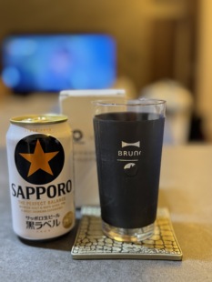 日本产札幌啤酒杯联名 bruno 黑金杯啤酒杯水杯限定限量杯