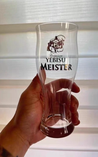实拍稀有款日本惠比寿Meister啤酒杯直饮杯拉格杯限定