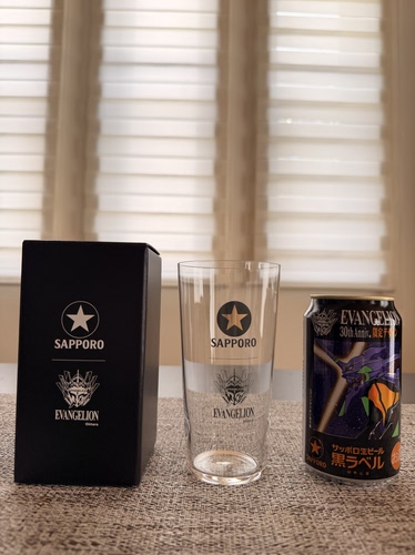 日本sapporo EVA联名款超薄款420ml啤酒杯直饮杯