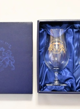 实拍日本朝日ASAHIS RICH BREW啤酒杯一对礼盒装超好看的复古图