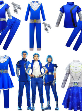 万圣节僵尸高校 Zombie服装cosplay狼人丧尸大战外星人儿童扮演服