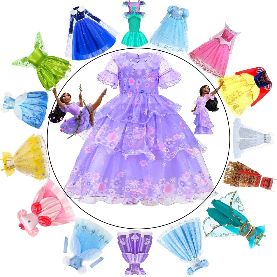 万圣节儿童服装冰雪奇缘爱莎安娜公主裙女童迪士尼小叮当连衣裙女