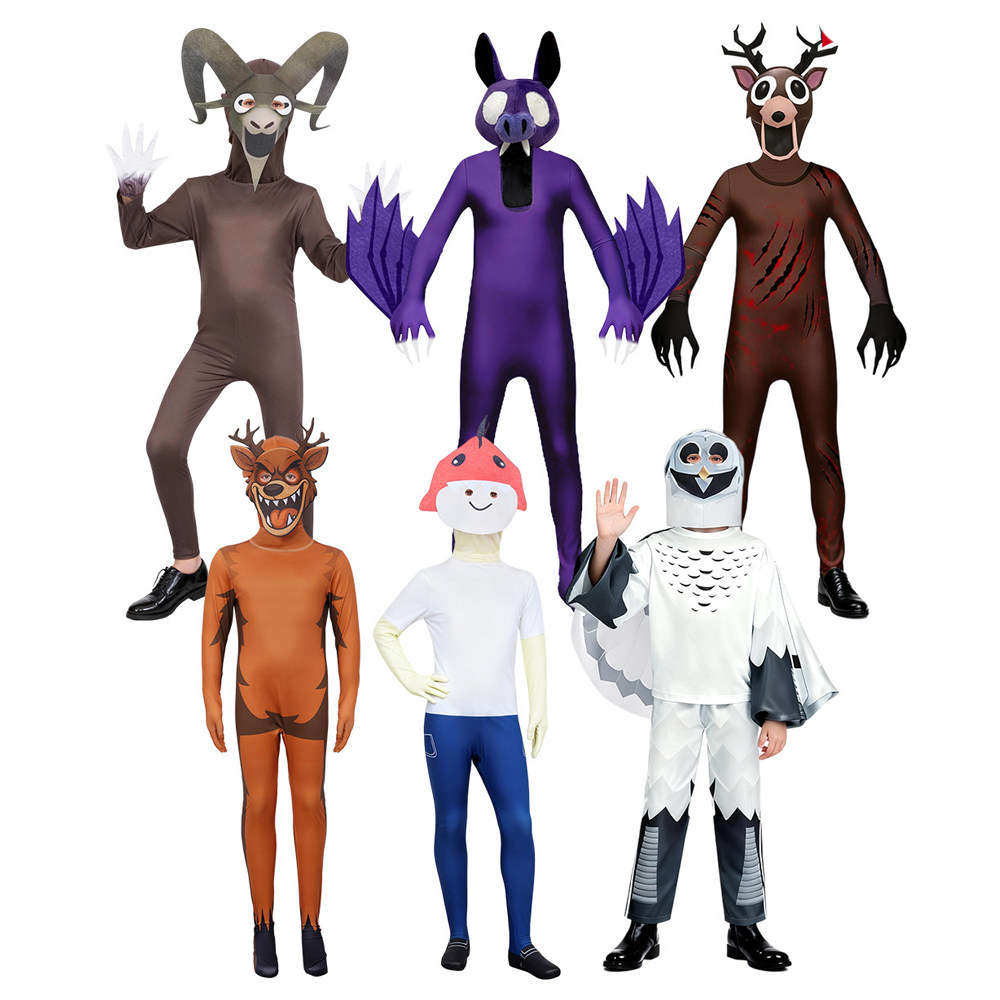 蝙蝠圣诞节儿童森林99夜山羊怪cos服装男孩猫头鹰恐怖游戏鹿怪物