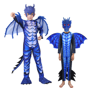 万圣节cosplay儿童冰霜龙骑士服男童男孩子装扮cos服恐龙女童服饰