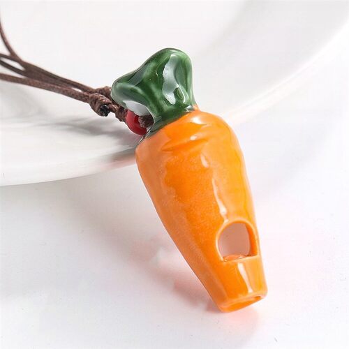小胡萝卜项链儿童可爱口哨陶瓷蔬菜毛衣搭配可爱清新爱吃萝卜蔬菜
