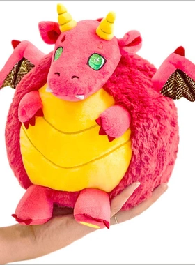 squishable外贸毛绒玩具圆球可爱公仔红龙玩偶RedDragon家居摆件