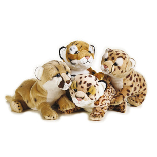 LEOSCO国家地理毛绒玩具宝宝系列北极熊熊猫考拉豹子老虎仿真玩偶