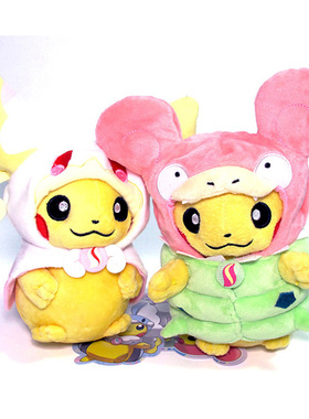 皮卡丘毛绒玩具玩偶公仔比卡丘宠物小精灵扮装呆呆兽Pikachu8款