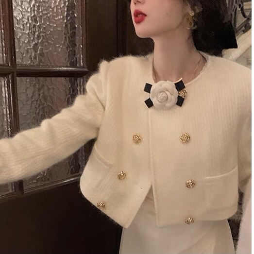 山茶花朵胸针高档女胸花气质