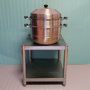 定制厨房置物架二层不锈钢汤桶架子保温桶垫高架消毒柜底座架锅架