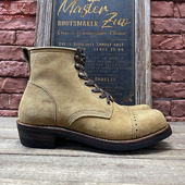 2B英国kudu羚羊皮反毛手缝固特异工艺伞兵靴工装 左大师1705 靴