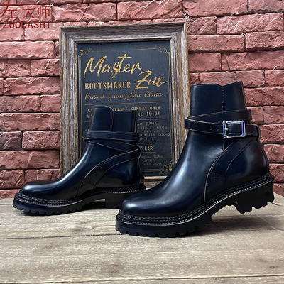 左大师1627-9-2G美国霍尔文3.8厚皮7寸挪威缝工艺焦特布尔靴