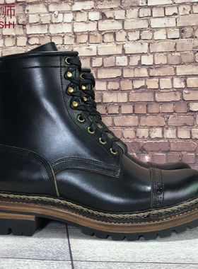 左大师1621-1-2G手工定制Horween chromexcel 霍尔文cxl皮工装靴