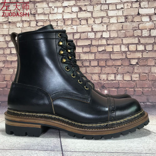 左大师1621-1-2G手工定制Horween chromexcel 霍尔文cxl皮工装靴