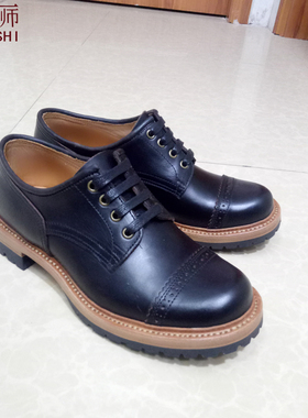 左大师5505-2-2B私人订制Horween 霍尔文cxl茶心皮低帮伞兵鞋