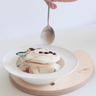 白色沙拉碗 西餐水果碗蔬菜甜品碗拍照 陶瓷韩国ins风 早餐麦片碗
