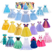 冰雪奇缘艾莎公主连衣裙迪士尼童话公主裙女童蓬蓬裙角色扮演服装