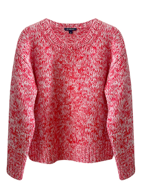 di kangra/德凯佳女装手工编织棒针花式纱圆领套头衫 S24-1703