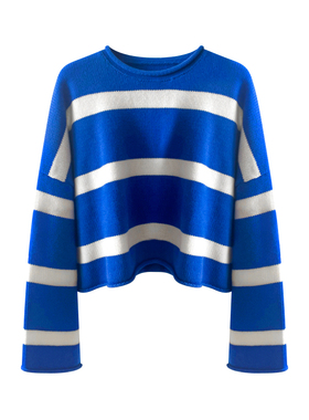 di kangra女款 90%羊毛10%羊绒圆领套头衫S25-0064