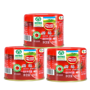 中粮屯河番茄丁新鲜西红柿番茄酱罐头210g*24罐过冬火锅汤底