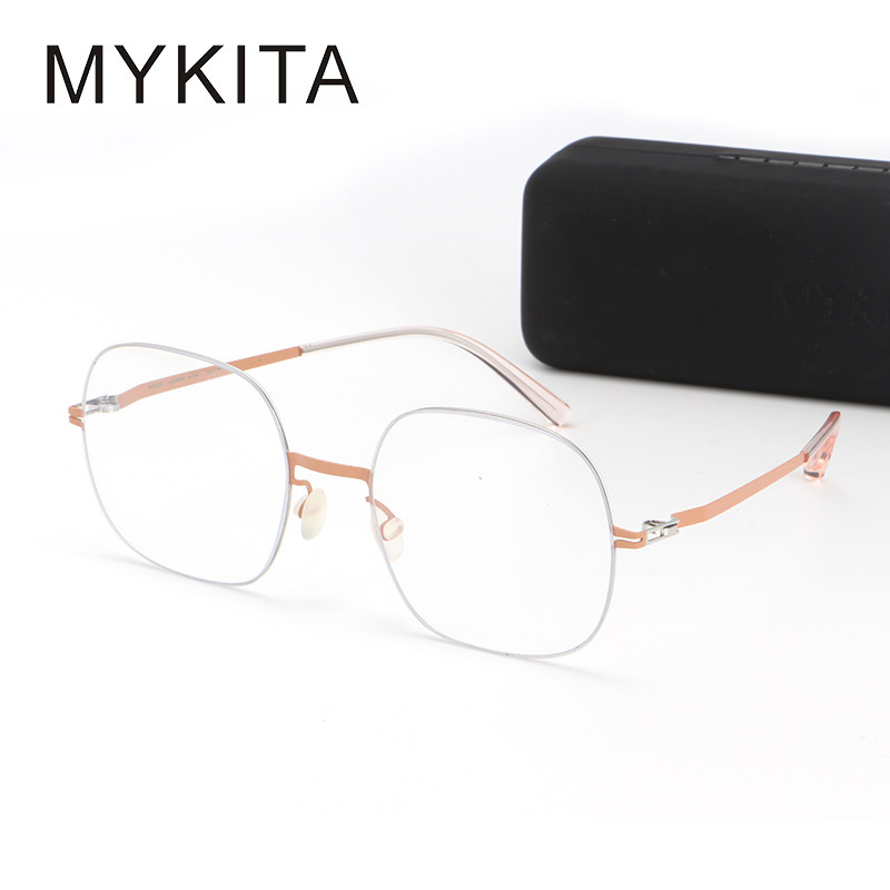 MYKITA迈卡蒂眼镜架女时尚新款MOMO舒适超轻VELMA方形大框钢片