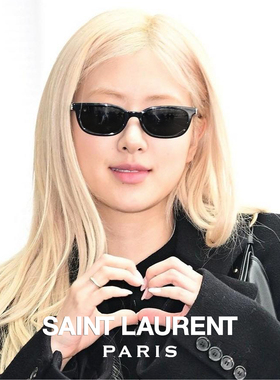 YSL圣罗兰太阳镜复古圆框板材女