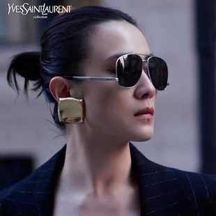 YSL圣罗兰墨镜女宋佳娜扎同款SL653 LEON飞行员金属太阳眼镜男