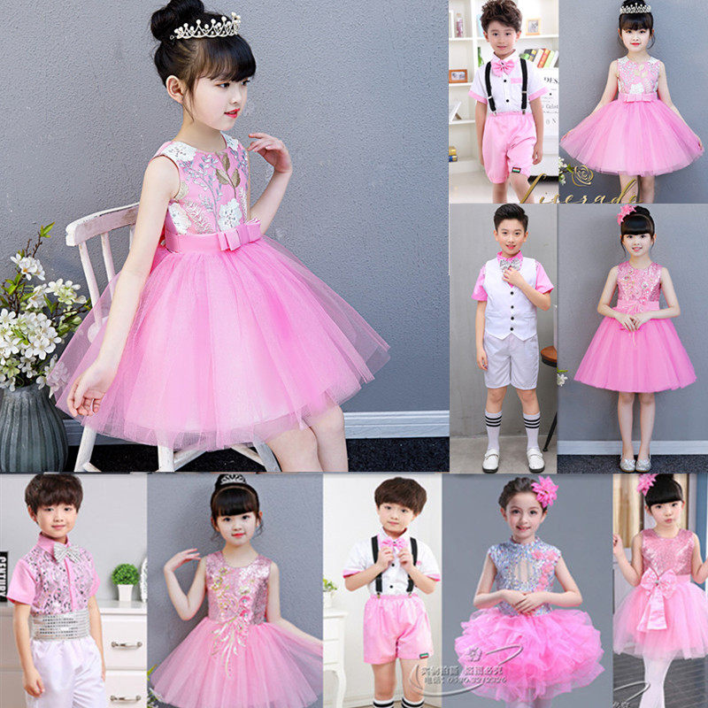 幼儿园六一儿童节合唱演出服我们是鲜花蓬蓬裙幼儿蝴蝶泉边舞蹈服