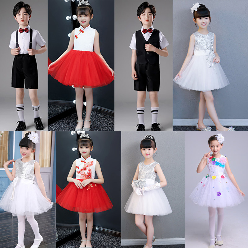 听我说谢谢你演出服只要平凡手势舞表演服爱的华尔兹舞蹈服装儿童