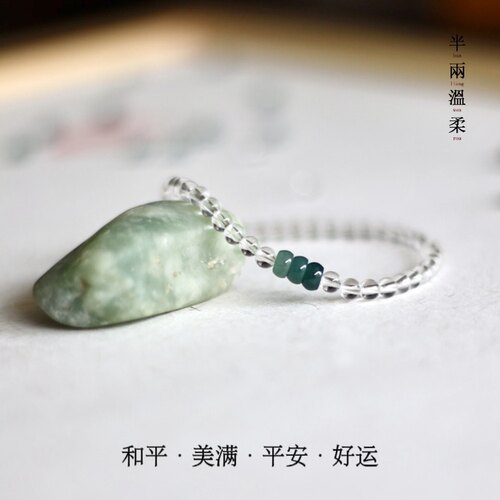 天然白水晶手链夏女款小众设计