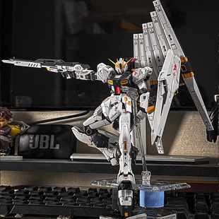 高高 RG牛高达 拼装模型 R32带浮游炮背包带水帖支架 玩具手办