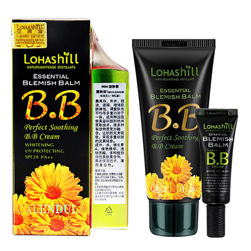 露韩饰Lohashill金盏花bb霜韩国正品裸妆遮瑕强保湿补水送10ml