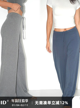 WellD 黄油系列！超柔超垂感 一片式无侧骨高腰抽绳运动裤